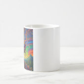 サイケデリックエイリアンポートレート コーヒーマグカップ (中央)
