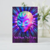 サイケデリックエイリアン瞑想の招待カード 招待状 (スタンド正面)