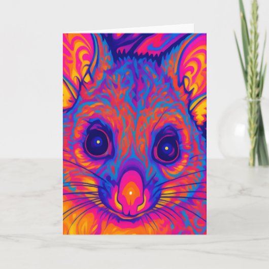 サイケデリックオーストラリアフサオ possum カード (正面)