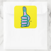 サイケデリックカラフルがv2の正方形のステッカーを購入 スクエアシール (バッグ)