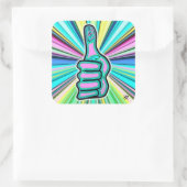 サイケデリックカラフルはv1.1の正方形ステッカーを使用 スクエアシール (バッグ)