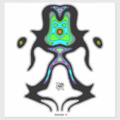 サイケデリックカラフルめい想エイリアンv2 シール (シート)