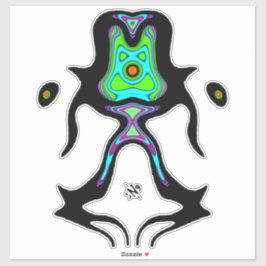 サイケデリックカラフルめい想エイリアンv2 シール