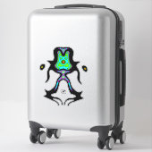 サイケデリックカラフルめい想エイリアンv2 シール (スーツケース)