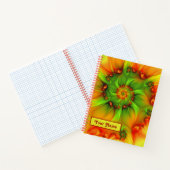 サイケデリックカラフルモダン抽象芸術フラクタル名 ノートブック (内部)