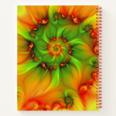 サイケデリックカラフルモダン抽象芸術フラクタル名 ノートブック (裏面)