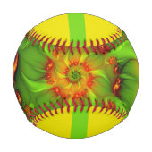 サイケデリックカラフルモダン抽象芸術フラクタル名 野球ボール (裏面)