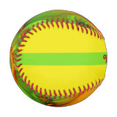 サイケデリックカラフルモダン抽象芸術フラクタル名 野球ボール (正面左)