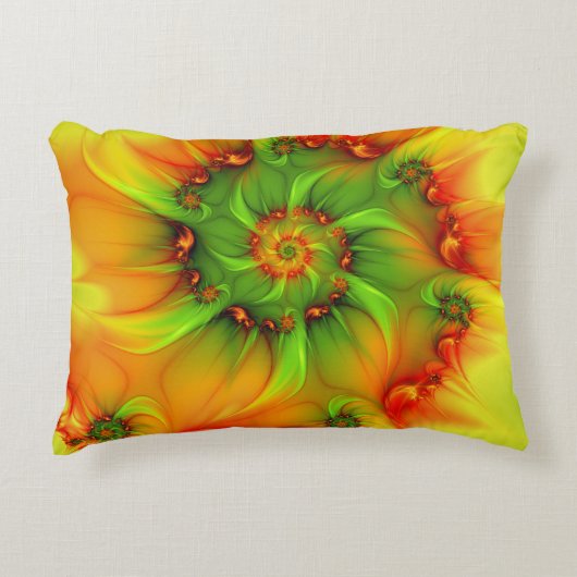 サイケデリックカラフルモダン抽象芸術 アクセントクッション (正面)