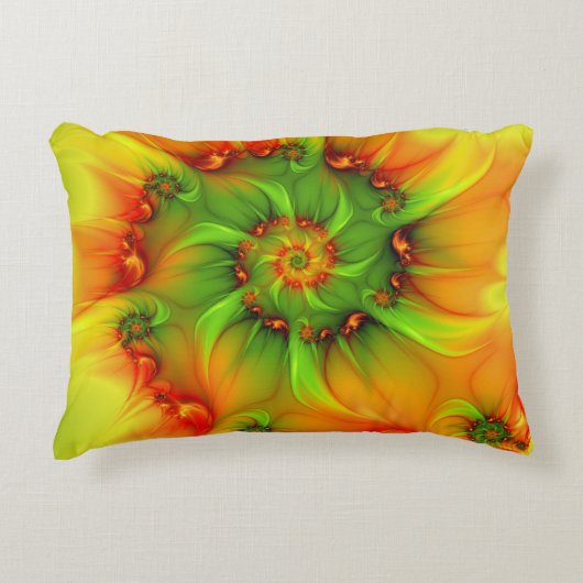 サイケデリックカラフルモダン抽象芸術 アクセントクッション (正面)