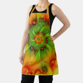 サイケデリックカラフルモダン抽象芸術 エプロン (インサイチュ)