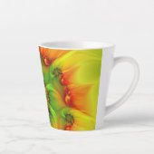 サイケデリックカラフルモダン抽象芸術 カフェラテマグ (右)