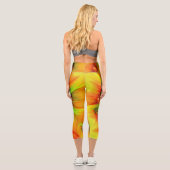 サイケデリックカラフルモダン抽象芸術 カプリレギンス (裏面)