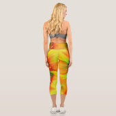 サイケデリックカラフルモダン抽象芸術 カプリレギンス (裏面)