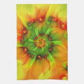 サイケデリックカラフルモダン抽象芸術 キッチンタオル (縦)