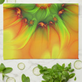 サイケデリックカラフルモダン抽象芸術 キッチンタオル (折り畳み)