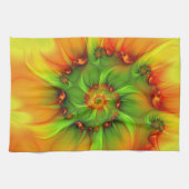 サイケデリックカラフルモダン抽象芸術 キッチンタオル (横)