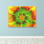 サイケデリックカラフルモダン抽象芸術 キャンバスプリント (インサイチュ (ウッドフロア))