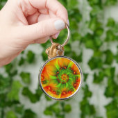 サイケデリックカラフルモダン抽象芸術 キーホルダー (手)