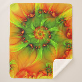 サイケデリックカラフルモダン抽象芸術 シェルパブランケット