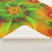 サイケデリックカラフルモダン抽象芸術 シェルパブランケット (3/4)