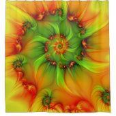 サイケデリックカラフルモダン抽象芸術 シャワーカーテン (正面)