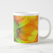 サイケデリックカラフルモダン抽象芸術 ジャンボコーヒーマグカップ (右)