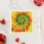 サイケデリックカラフルモダン抽象芸術 スタンダードカクテルナプキン (インサイチュ)