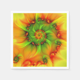 サイケデリックカラフルモダン抽象芸術 スタンダードカクテルナプキン