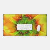 サイケデリックカラフルモダン抽象芸術 デスクマット (キーボード&マウス)