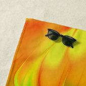 サイケデリックカラフルモダン抽象芸術 ビーチタオル (インサイチュ)