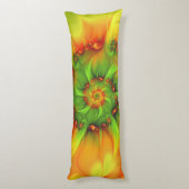 サイケデリックカラフルモダン抽象芸術 ボディピロー (裏面 (縦))