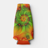 サイケデリックカラフルモダン抽象芸術 ボトルクーラー (正面)