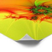 サイケデリックカラフルモダン抽象芸術 ポスター (角)