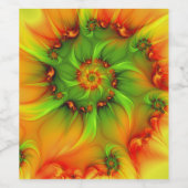 サイケデリックカラフルモダン抽象芸術 ワインラベル (シングルラベル)