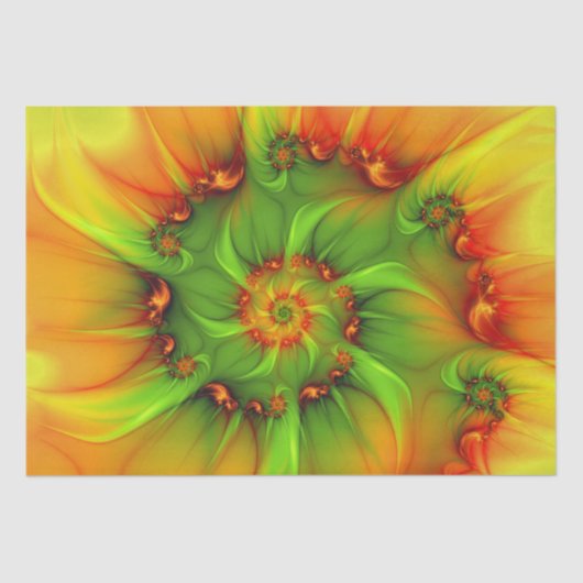 サイケデリックカラフルモダン抽象芸術 薄葉紙 (正面)