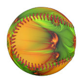 サイケデリックカラフルモダン抽象芸術 野球ボール (正面左)