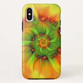 サイケデリックカラフルモダン抽象芸術 iPhone XSケース