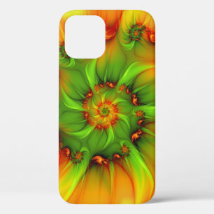 サイケデリックカラフルモダン抽象芸術 iPhone 12ケース