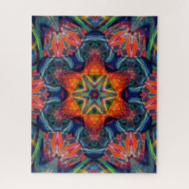 サイケデリックカラフル万華鏡のように千変万化するパターン ジグソーパズル