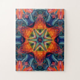 サイケデリックカラフル万華鏡のように千変万化するパターン ジグソーパズル