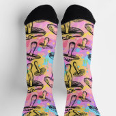 サイケデリックカラフル菌模様 ソックス (上部)