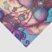 サイケデリックカラフルTattoo Woman Decompage紙 薄葉紙 (詳細)