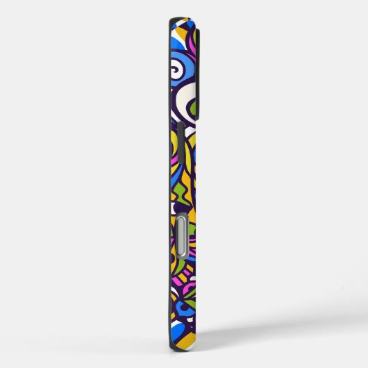 サイケデリックキノコの渦巻き型iPhone 16ケース Case-Mate iPhoneケース (裏面 / 右)