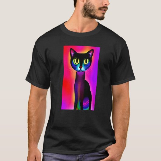 サイケデリックキャット Tシャツ (正面)