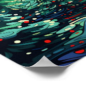 サイケデリッククリスマスツリーのポスター ポスター (角)