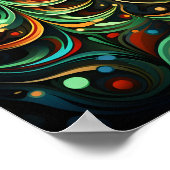 サイケデリッククリスマスツリーのポスター ポスター (角)