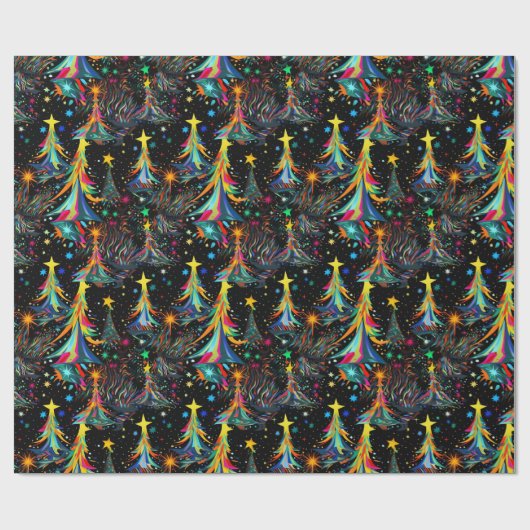 サイケデリッククリスマス#1 ラッピングペーパー (フラット)
