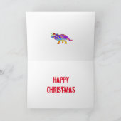 サイケデリックサンタ・クリスマス恐竜 カード (内部)