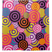 サイケデリックサークルシャワーカーテン シャワーカーテン (正面)